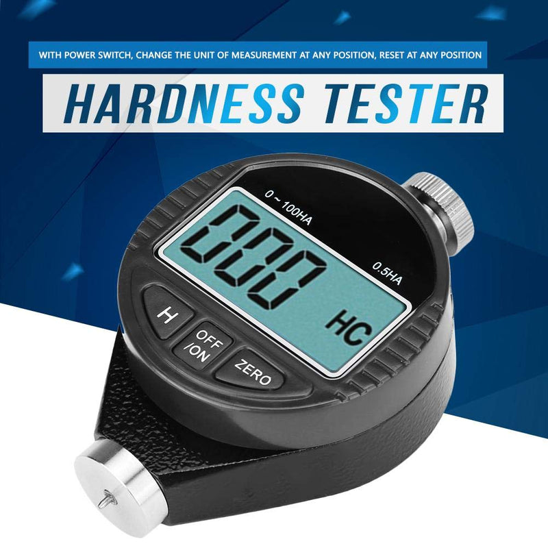 [Australia - AusPower] - Shore A Durometer Tester, 0-100ha Digital Hardness Meter Compact Pocket Size LCD Display Hardness Tester for Rubber, Leather, Wax 