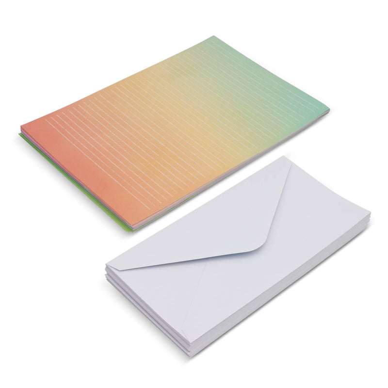 [Australia - AusPower] - Lined Watercolor Stationery Paper and Envelopes Set (10.25 x 7.25 Inches, 90 Pieces) 