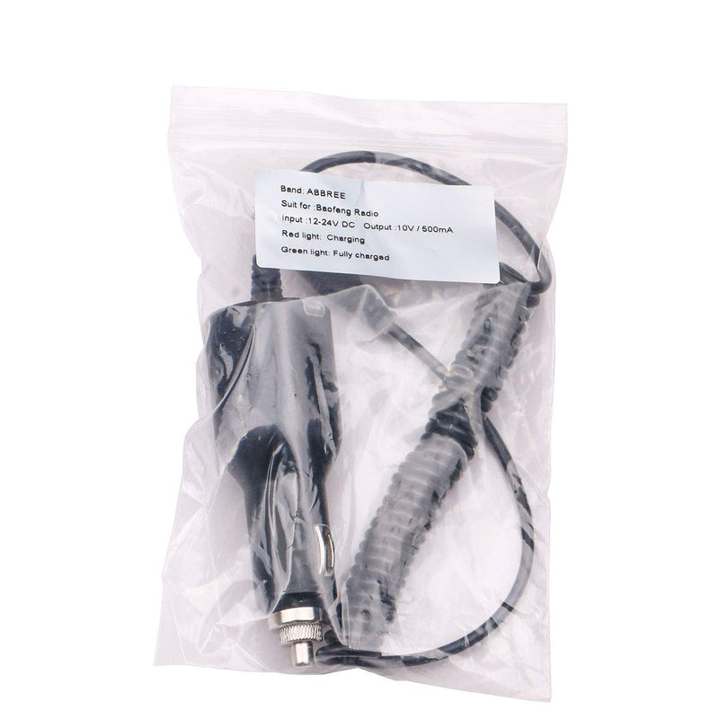[Australia - AusPower] - BAOFENG Baofeng & ABBREE DC 12-24V Car Charge Cable Line, BTECH UV-5R,BF-F8HP, UV-82HP,UV-82,UV-5X3,GT-3,GT-3TP (CH-5, CH-8, etc. Charger Base Compatible) 