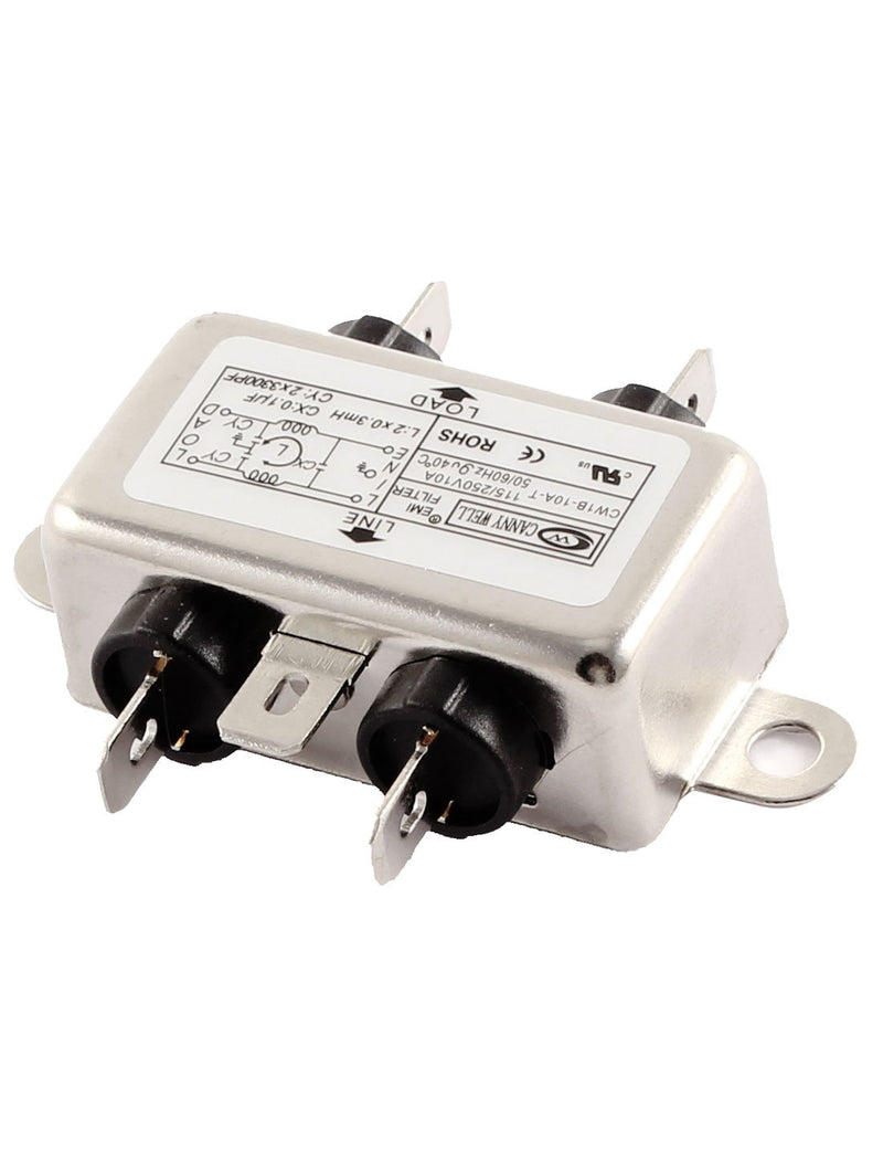 [Australia - AusPower] - uxcell AC 115/250V 10A CW1B-10A-T Noise Suppressor Power EMI Filter 