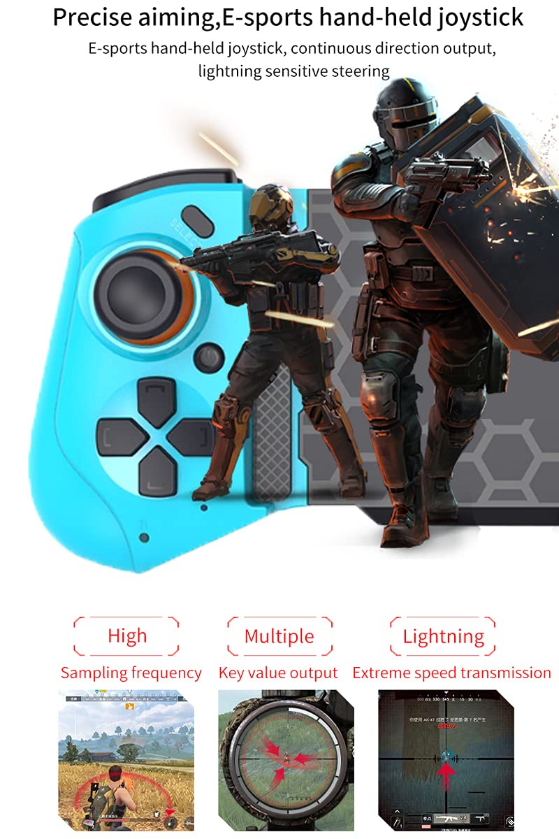 [Australia - AusPower] - Gamepad Controller for iOS, Megadream Wireless MFi Gaming Gamepad Joystick for iPhone 13/12/Pro/Mini, iPhone 11/11 Pro/Max, iPhone Xs, XR X, 8 Plus, 8, iPad, MacBook, iOS 13.4+ - Direct Play Red+Blue 