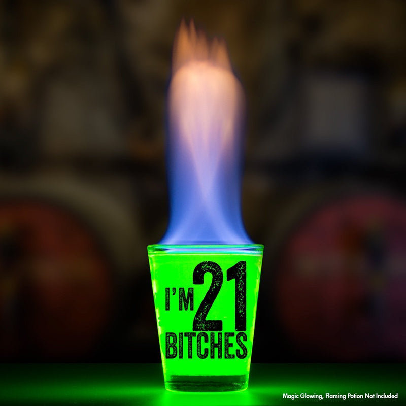 [Australia - AusPower] - I'm 21 Bitches Shot Glass - 21st Birthday Gift - Celebrate Turning Twenty One - Great Gift for Men and Women Decoration 