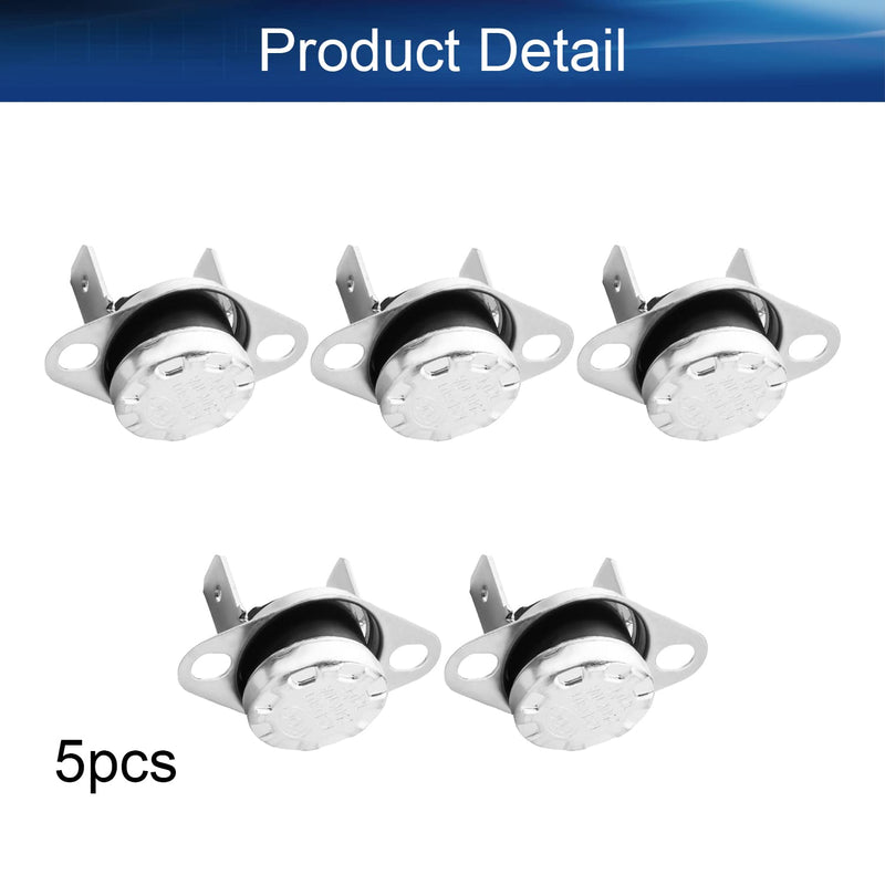 [Australia - AusPower] - Auniwaig 5Pcs KSD301 Thermostat 120ｰC/248ｰF Normally Closed Snap Disc Temperature Switch for Microwave Oven Coffee Maker Smoker 