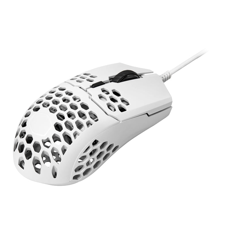 [Australia - AusPower] - Cooler Master MM710 53G Matte White Gaming Mouse with Lightweight Honeycomb Shell, Ultralight Ultraweave Cable, Pixart 3389 16000 DPI Optical Sensor 