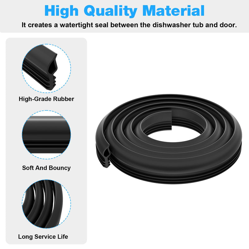 [Australia - AusPower] - W10524469 Dishwasher Door Seal Replacement Whirlpool Kenmore Dishwasher Part W11498831,66513019K110,WDF780SLYM2, MDB7759AWS3 