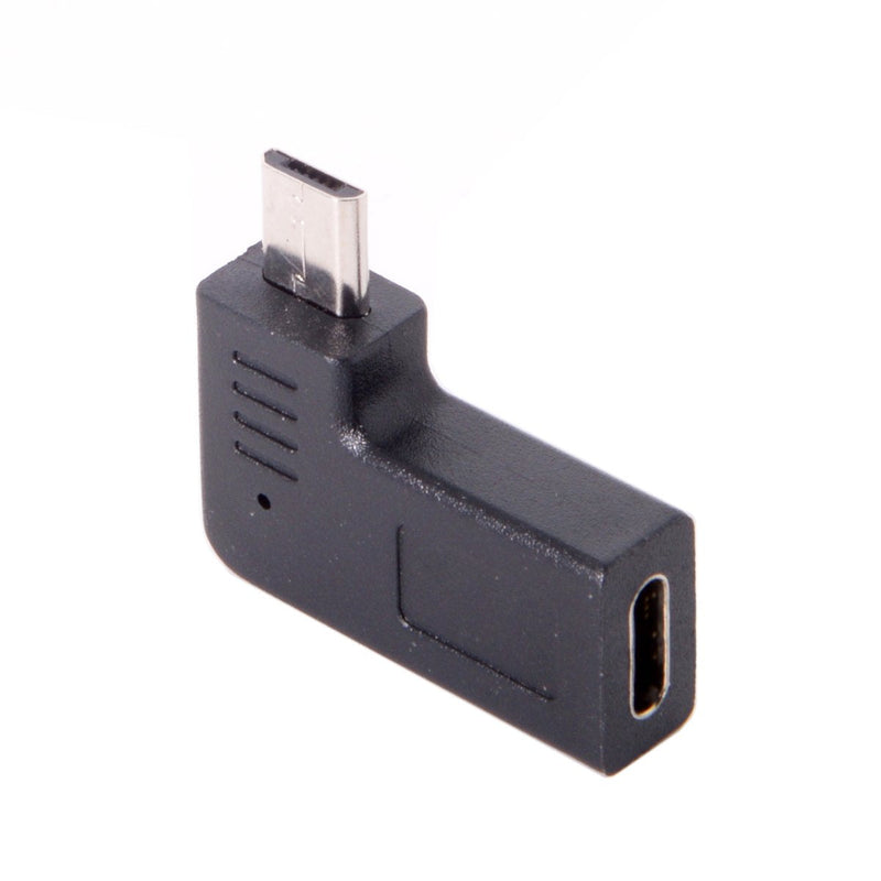 [Australia - AusPower] - Cablecc USB-C Type-C Female to Micro USB 2.0 5Pin Male Data Adapter 90 Degree Left & Right Angled Type (Left Angled) 