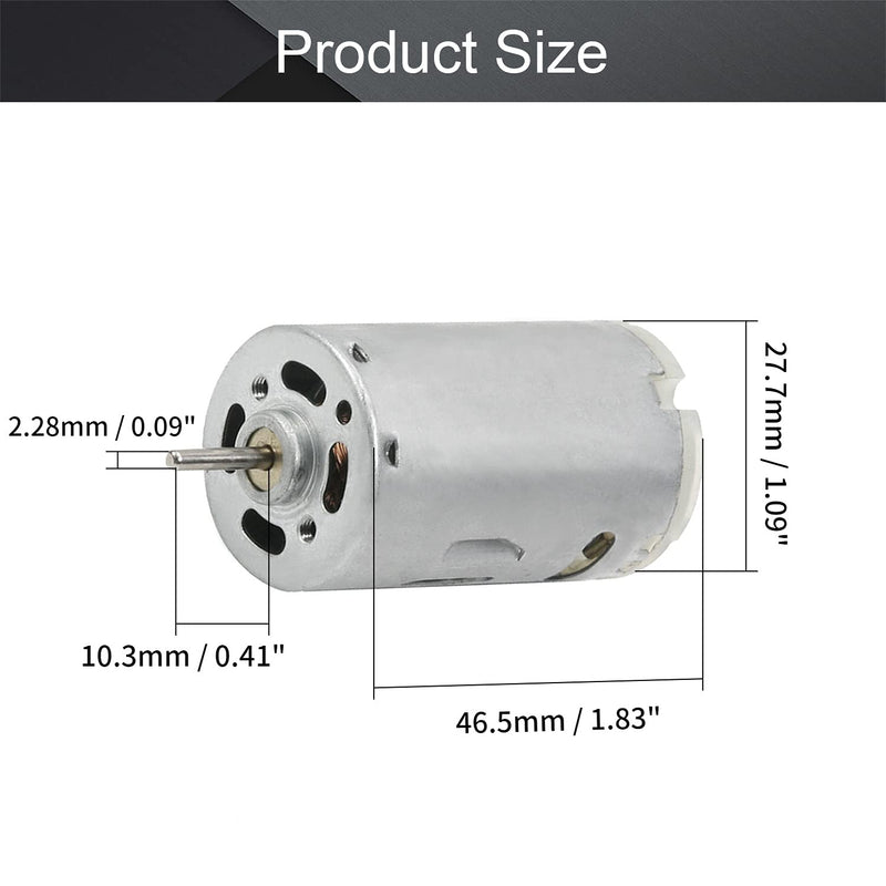 [Australia - AusPower] - Fielect 2Pcs DC 24V 13200RPM Mini Motor Mini Electric Motor Micro Speed Reduction for RC Car Robot Model DIY Engine Toy 2 