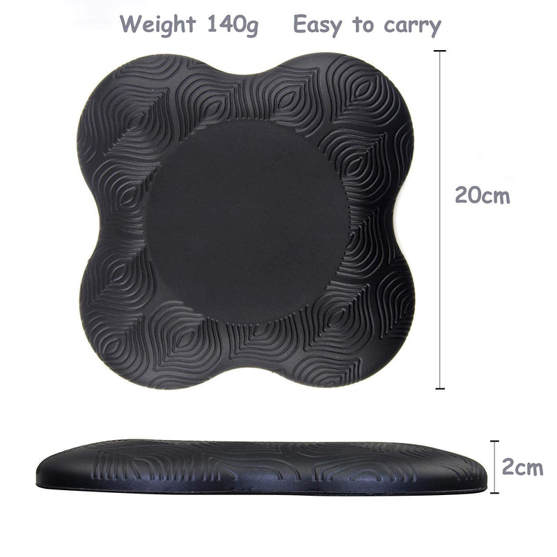 [Australia - AusPower] - Zealtop Yoga Knee Pad Cushion Extra Thick for Knees Elbows Wrist Hands Head Foam Yoga Pilates Work Out Kneeling pad Black 
