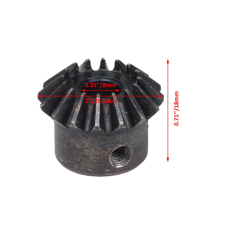 [Australia - AusPower] - Yibuy 2 PCS 45# Steel 16 Teeth 1.5 Module 8mm Hole Diameter Bevel Gear Wheel 