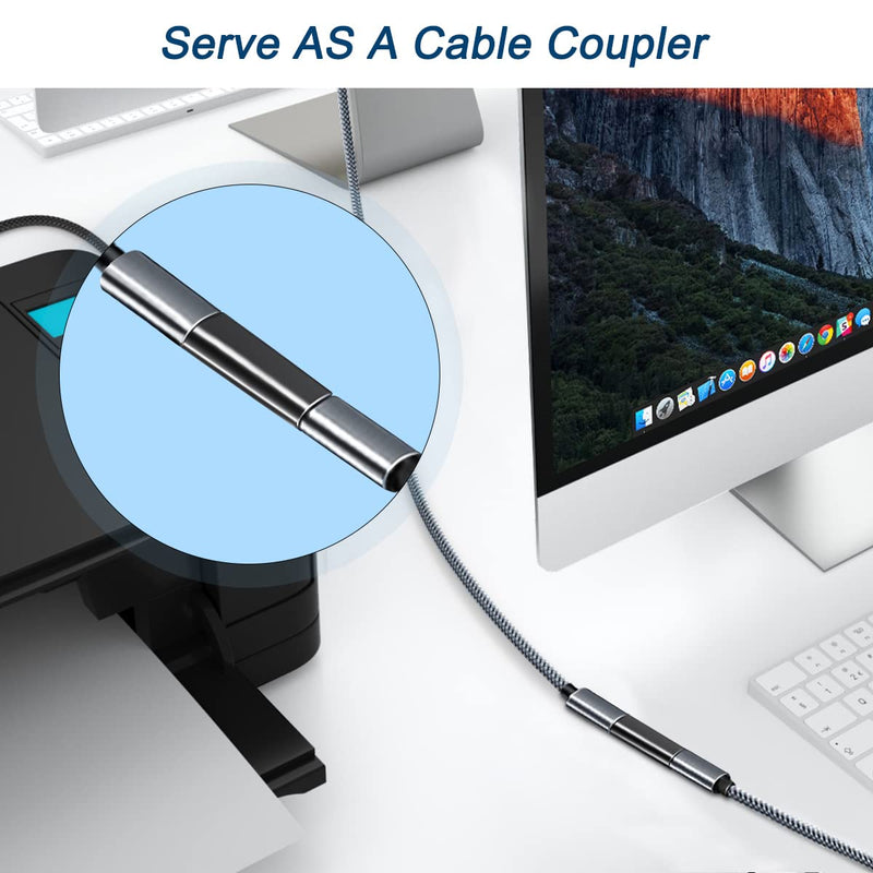 [Australia - AusPower] - Basesailor USB C Female to Female Adapter 3-Pack,USBC 3.1 10GBps 100W PD Coupler for Connecting Two Type C Cable,Thunderbolt 3 Compatible Extension Connector for USB-C Devices Black 