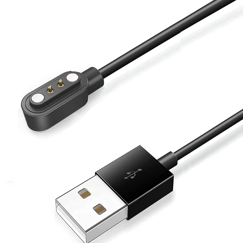 [Australia - AusPower] - Compatible with TOOBUR Smart Watch Charger, Lamshaw Magnetic Replacement Charger Compatible with TOOBUR, TEMINICE, VRPEFIT, Konitee, Gydom, IDW13, Faweio IDW13 1.8" Smart Watch (Black) Black 