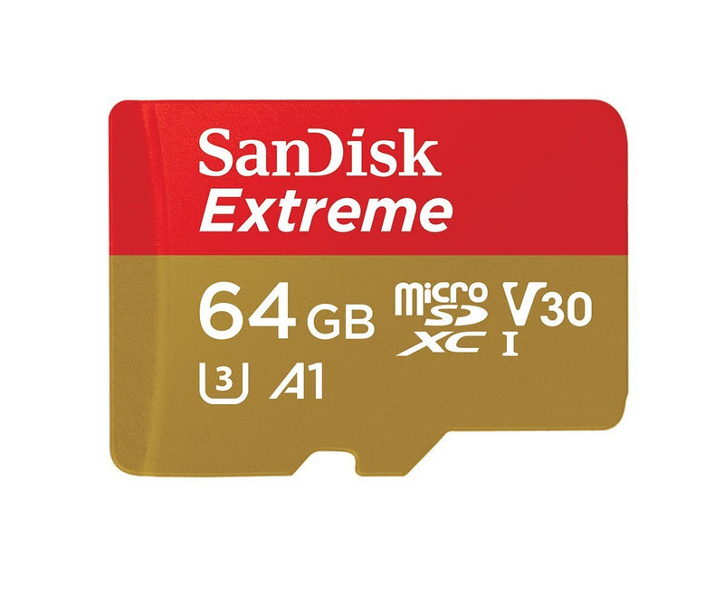 [Australia - AusPower] - 64GB Sandisk Extreme 4K Memory Card works with DJI Mavic Air, Mavic Pro Platinum Quadcopter 4K UHD Video Camera Drone - UHS-1 V30 64G Micro SDXC with Everything But Stromboli (TM) Card Reader 