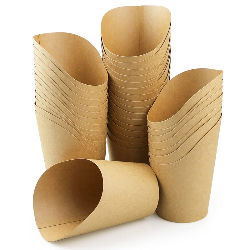 [Australia - AusPower] - Fyess 36 Pack 14oz French Fries Cup Disposable Take-out Party Baking Supplies Waffle Paper Popcorn Boxes Sandwich Kraft Paper Cups Holder French Fry Paper Holder Wedding Food Trays Paper Cones 