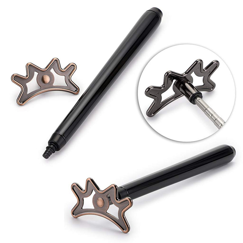 [Australia - AusPower] - OwnMy Retractable Billiards Bridge Stick with Removable Bridge Head and Wood Handle, Pool Stick Length extends up to 35CM - 140CM, Billiards Pool Cue Accessory 