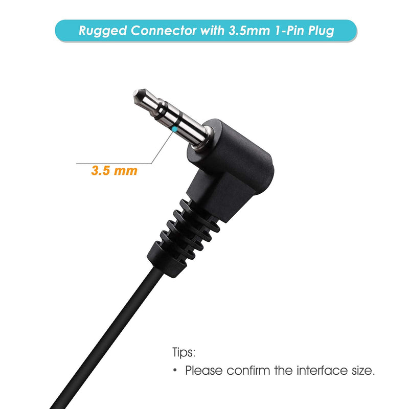 [Australia - AusPower] - COMMIXC (2 Pack) Walkie Talkie Earpiece Listen Only, 3.5mm 1-Pin Acoustic Tube Surveillance Headset for Two Way Radio and Speaker Mic 