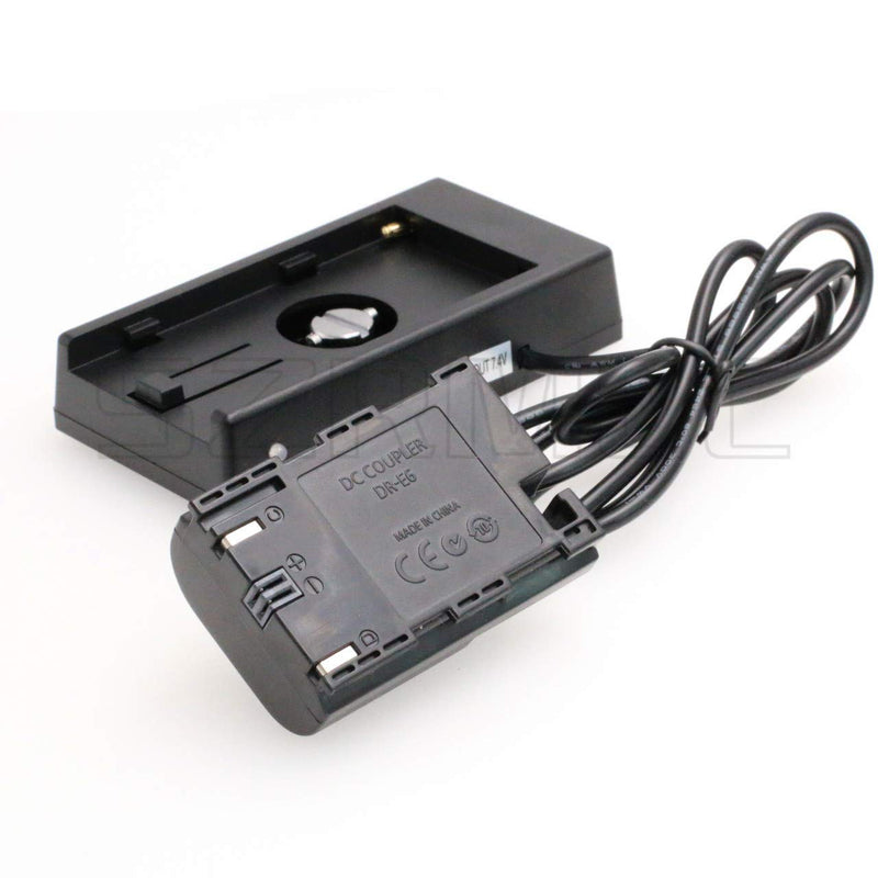 [Australia - AusPower] - SZRMCC NP-F970 Battery Power Supply Mount Plate to DR E6 Dummy Battery for Canon 5D2 5D3 5D4 6D 6D2 7D 7D2 60D 70D 80D Camera and SmallHD 501 502 702 Monitor 