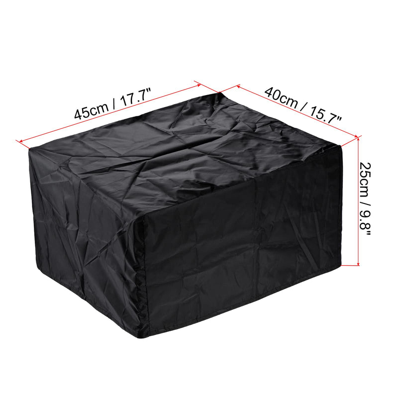 [Australia - AusPower] - MECCANIXITY Universal Monitors Printer Dust Cover 17.7x15.7x9.8 Inch Oxford Fabric Antistatic Waterproof Multi-Function Sleeve for Protection, Black 