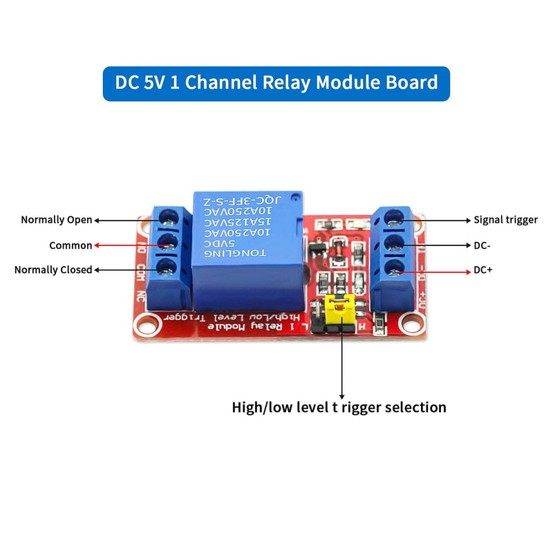 [Australia - AusPower] - DaFuRui 8Pcs 1 Channel 5v Relay Module Board Shield with Optocoupler Support High/Low Level Trigger Compatible Relay for Arduino 