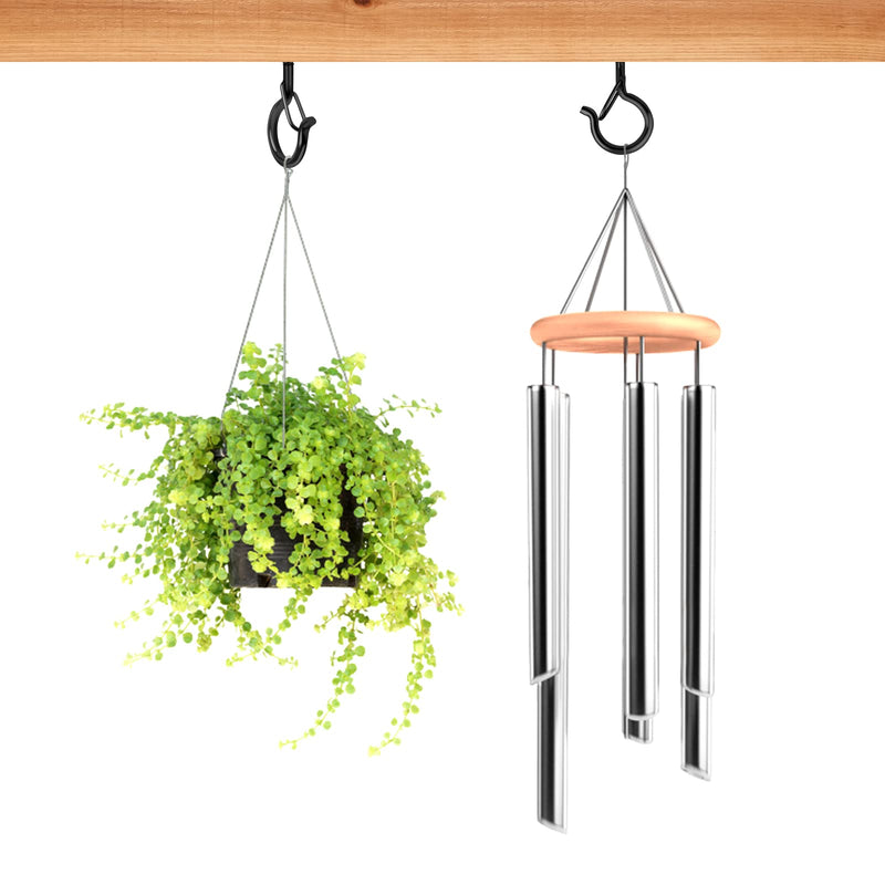 [Australia - AusPower] - 24 PCS Screw-in Hooks for Outdoor String Lights, Q Hangers String Light Hooks Outdoor for Outside, Swivel Hanging Basket Patio Light Hooks with Safe Buckle Screw in Planter Eye Hook for Wall Ceiling 24 pcs 