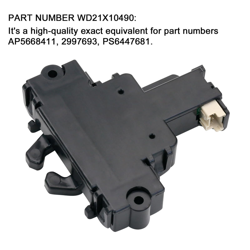 [Australia - AusPower] - Wd21x10490 Dishwasher Latch Replacement Dishwasher Door Latch Replace AP5668411, PS6447681, WD21X10490 