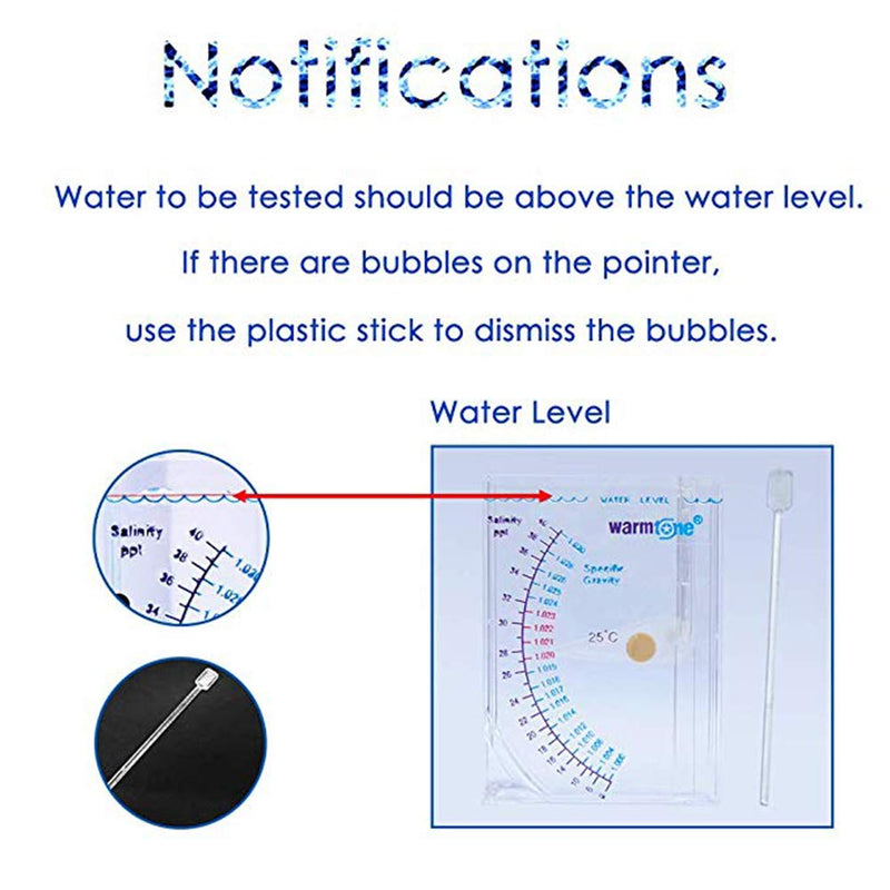 [Australia - AusPower] - Abnaok Salinity Tester, Sea Specific Gravity Test for Fish Tank Pond Water Saltwater Freshwater, Accurate Automatic Hydrometer 