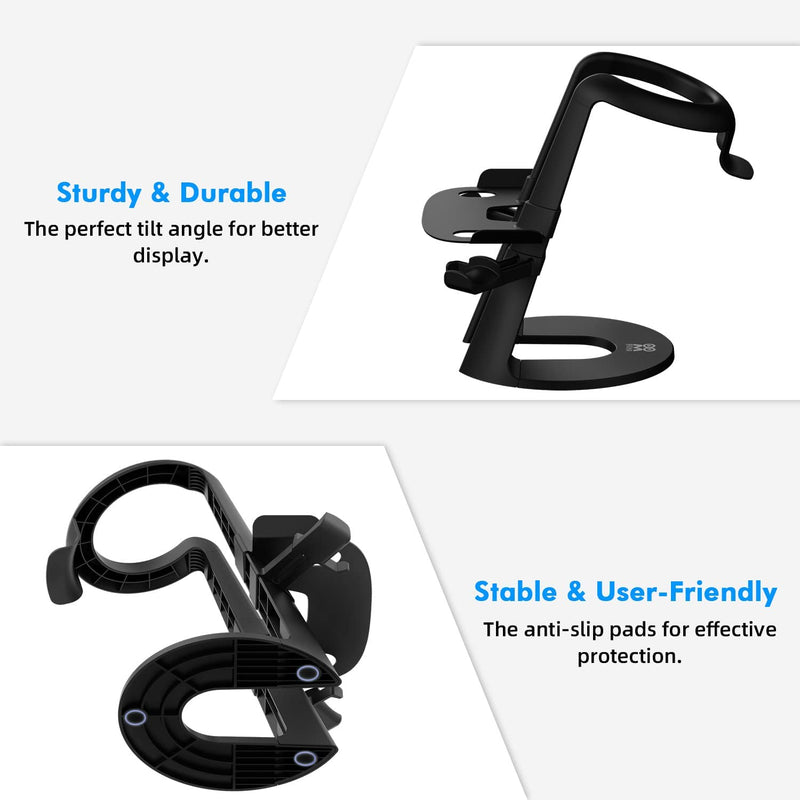 [Australia - AusPower] - AMVR VR Stand,Headset Display Holder and Controller Mount Station for Quest,for Quest 2, Rift or Rift S Headset and Touch Controllers 