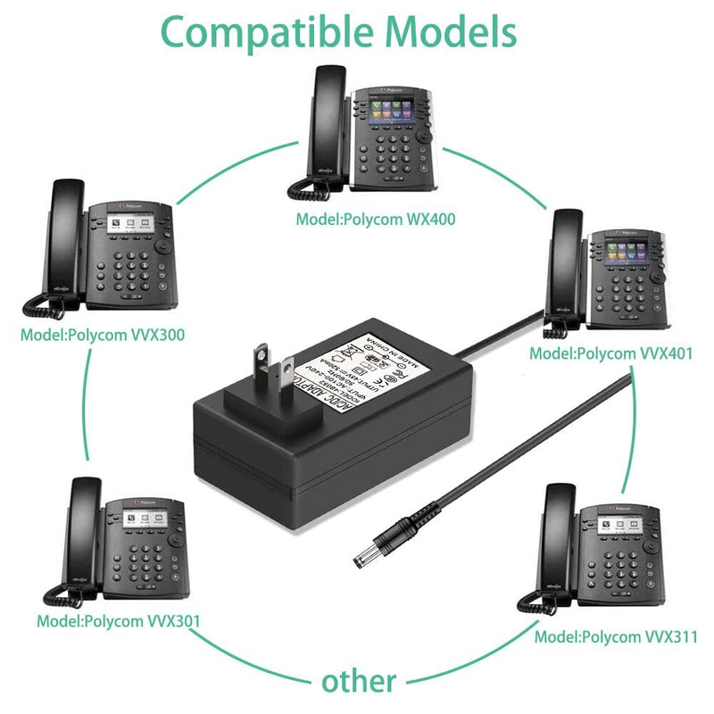 [Australia - AusPower] - New Power Supply Adapter for Nortel Avaya IP Phones 1110, 1120e, 1140e, 1210, 1220, 1230 and Polycom VVX 500, 501, 600, 601, VOIP Power Adapter for Avaya 1100 & 1200 Series 