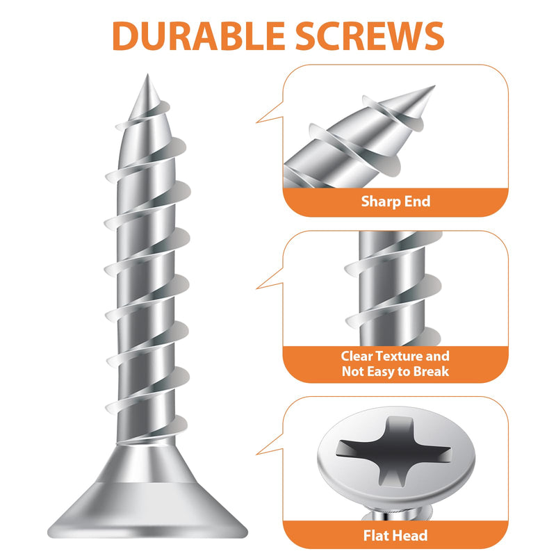 [Australia - AusPower] - MAPVOLUT 32 PCS L Bracket, Heavy Duty L Brackets for Wood Shelves, with 100* Screws, 90 Degree Stainless Steel Corner Angle Bracket Metal Shelf Brackets Corner Cabinet, 16*(1.6x1.6in), 16*(0.8x0.8in) 