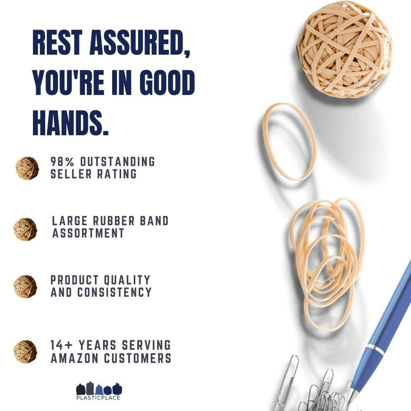 [Australia - AusPower] - Plasticplace Rubber Bands, Size #33, Approx. 875 (3.5" X 1/8"), 1 Lb, 16 Oz, Brown, (AX-AY-ABHI-118548) 1 Pound 