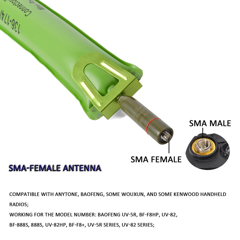 [Australia - AusPower] - HYS Amateur Antenna SMA Female Base 33.8inch Portable 2m/70cm Walkie Talkie HT High Gain Antennas for VHF/UHF Kenwood TYT BAOFENG BF-F8HP UV-5R Yeasu FT-65R FT-4XR FT-25R 2-Way Radio 