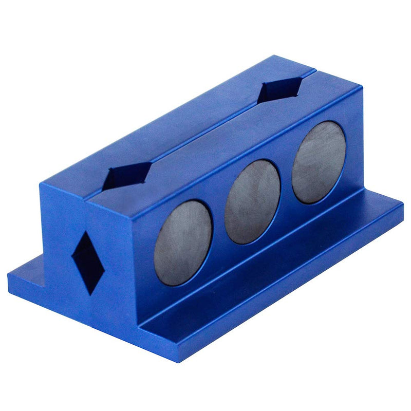 [Australia - AusPower] - PTNHZ Aluminum 4" Vise Jaw Protective Inserts for Wide Array of Vices - with Magnetic Back(Blue) 