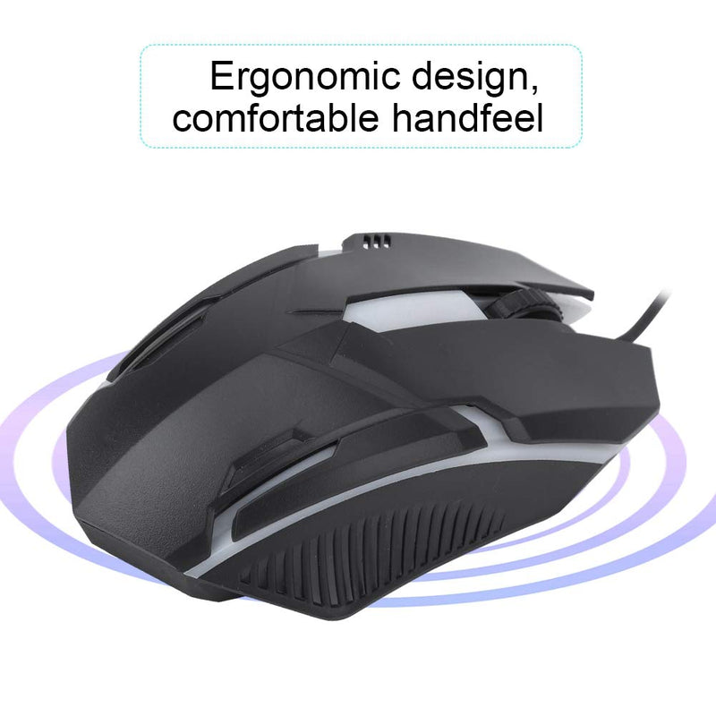 [Australia - AusPower] - MS11 Wired Mouse 1600DPI Wired Game Mouse Backlight USB Mouse Ergonomic Gaming Notebook Office Gamer Mouse Mice 4 Buttons +1 Wheel for Notebook, PC, Laptop, Computer 