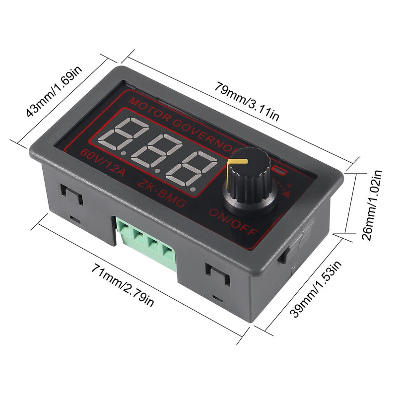 [Australia - AusPower] - UMLIFE Motor Speed Controller, PWM DC 12V 24V 60V 500W Adjustable Speed Regulator with Stepless Variable Rotary Switch PWM Signal Generator Driver Module (1PACK) 1PACK 