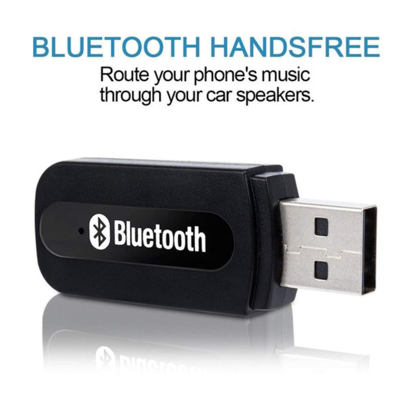 [Australia - AusPower] - USB Bluetooth Receiver for Car, Music Streaming Car Kit, Portable Wireless Audio Adapter 3.5mm Aux Cable 