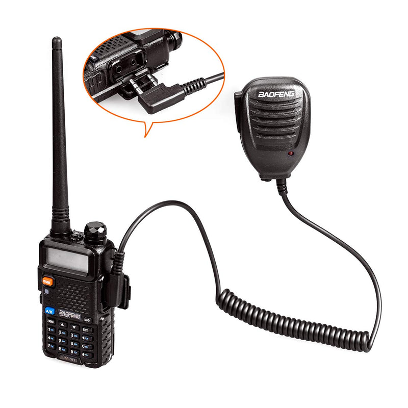 [Australia - AusPower] - Walkie Talkie Handheld Speaker Mic, Shoulder Microphone for BaoFeng UV-5R 5RA 5RB 5RC 5RD 5RE 5REPLUS 3R+ Two Way Radio Accessories (2 Pack) 