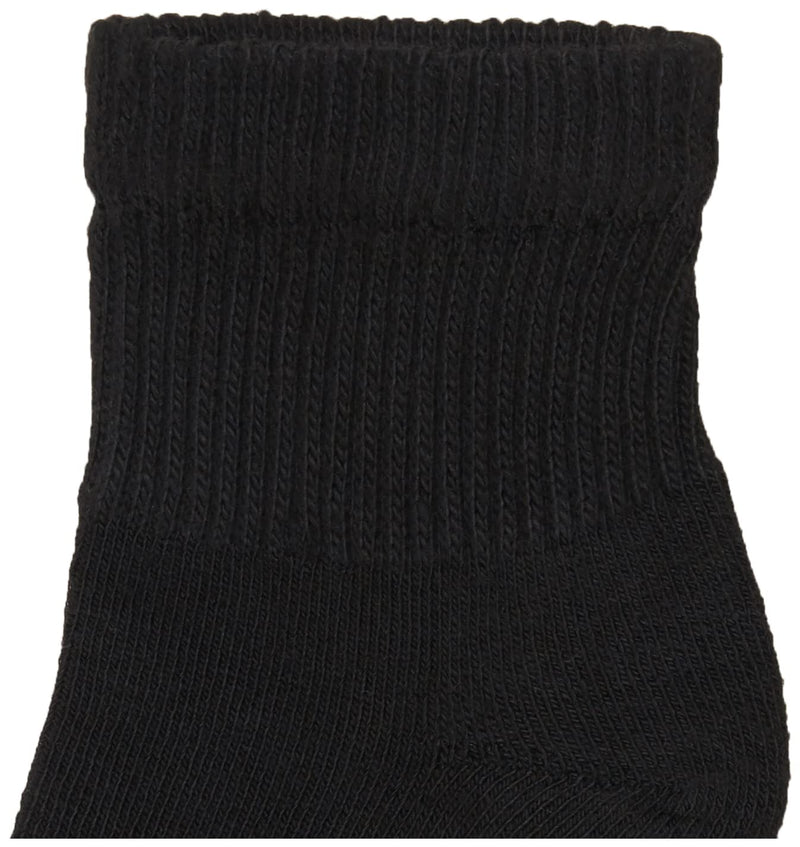 [Australia - AusPower] - Hanes Ultimate Women's 6-Pack Comfort Toe Seamed Ankle Socks Shoe Size: 5-9 Black 