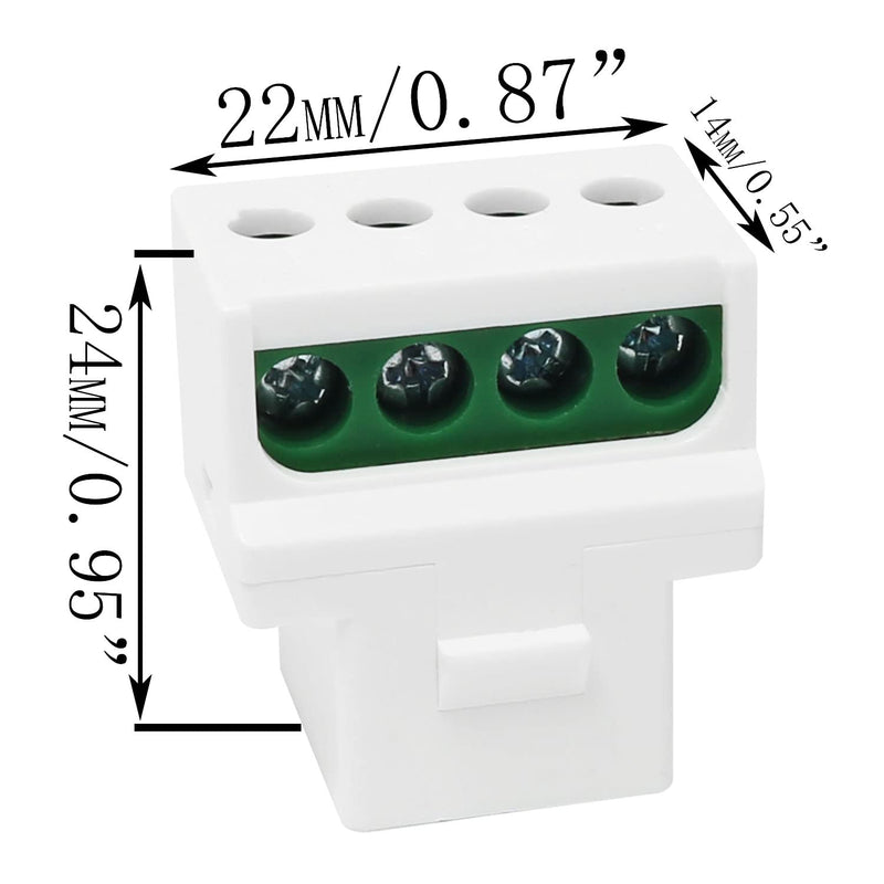 [Australia - AusPower] - SJZBIN 6PCS RJ11 Screw Jack CAT3 Telephone Keystone Jack Telephone Four-core Module, White 
