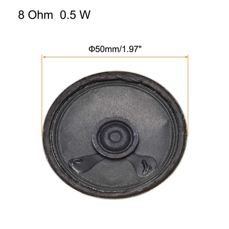 [Australia - AusPower] - uxcell 0.5W 8 Ohm DIY Magnetic Speaker 50mm Dia Round Shape Replacement Loudspeaker 4pcs 