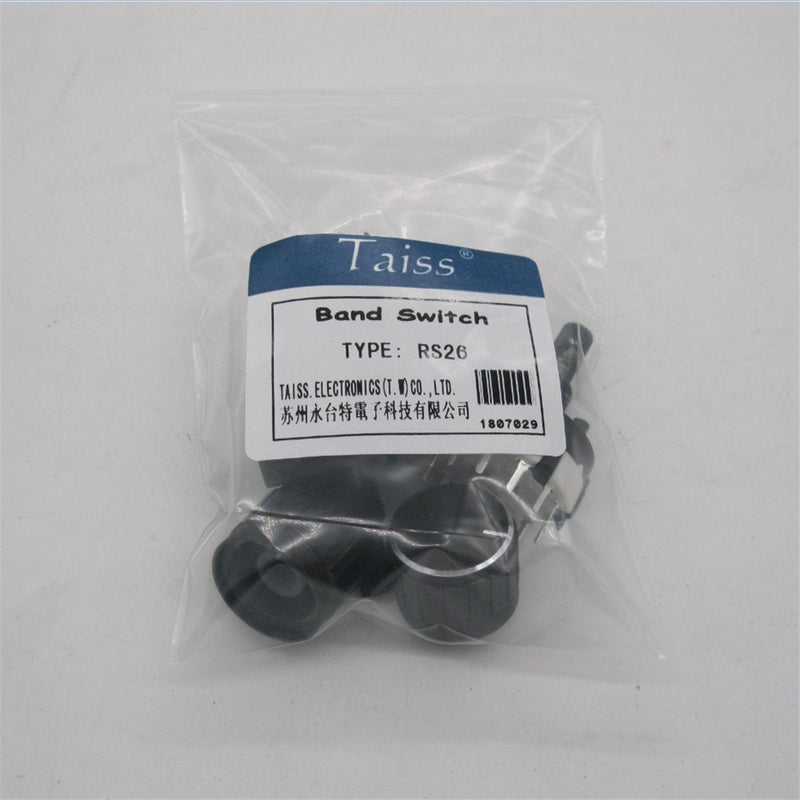 [Australia - AusPower] - Taiss 3pcs Rotary Switch RS26 1P12T Band Switch Band Channel Rotary Selector Switch 1 Pole 12 Position Single Wafer Band Selector Rotary Switch + 3pcs knob 