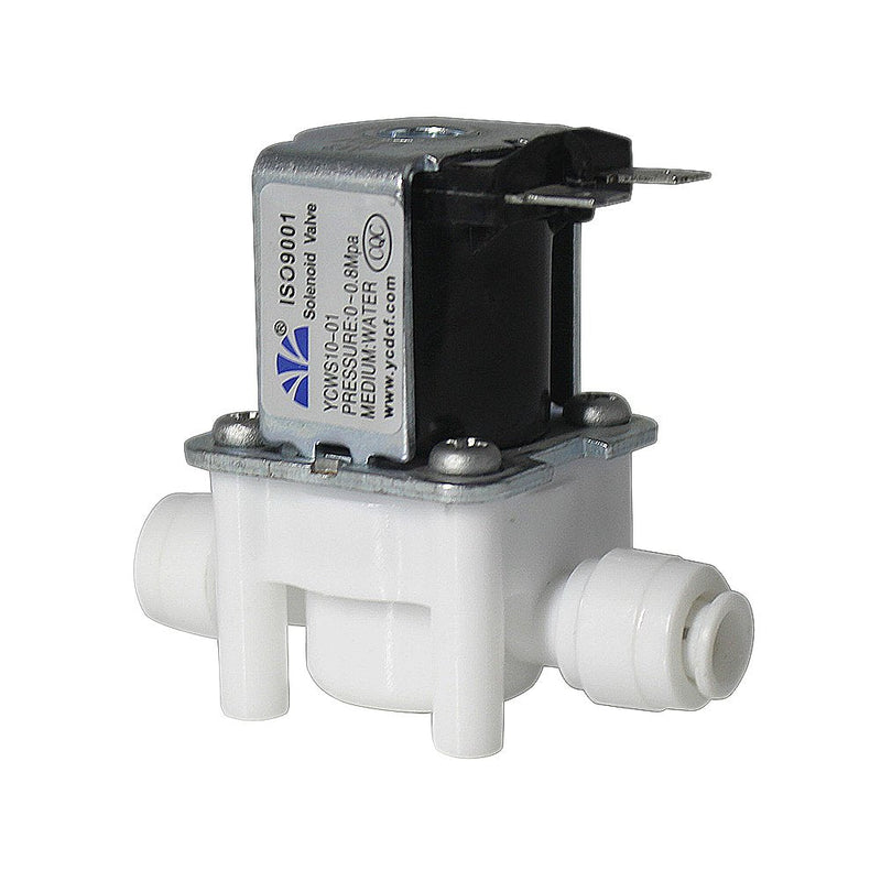 [Australia - AusPower] - Fakerba AC 110V Inlet Water Solenoid Electric Valve - 1/4" High Pressure, Normally Cosed,Quick Connect,(Electric Valve for RO Machine Water Dispenser/Water Purifier,etc) 