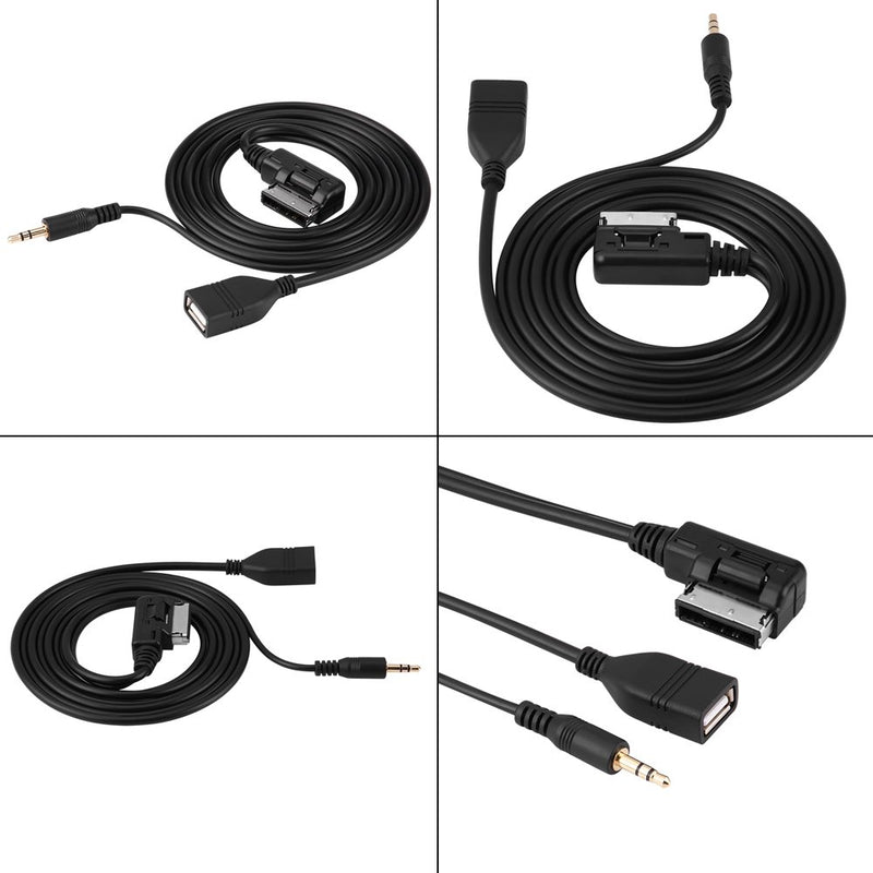 [Australia - AusPower] - Wire Music Interface Audio Adaptor, Car Audio MP3 Auxillary Cable Aux-in USB Audio Music Interface Adapter Compatible for Mercedes Benz 
