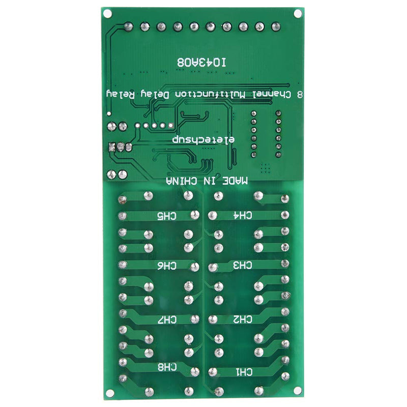 [Australia - AusPower] - Multifunction Time Relay, DC 12V 8CH LED Multifunction Digital Delay Time Cycle Timing Relay Switch Module 