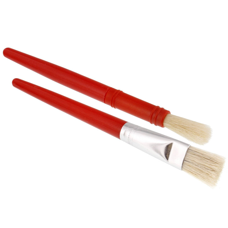 [Australia - AusPower] - U.S. Art Supply 20-Piece Large Round and Flat Children's Hog Bristle Tempera Paint Brush Set - Fun Kid's Party, School, Student, Class Craft Painting - Beginners Starter Artist Painting Brush Kit Assorted Hog Bristle 