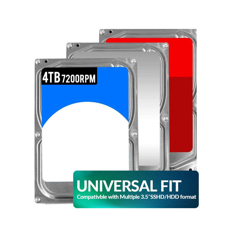[Australia - AusPower] - 2 Pack HDD Hard Drive Metal Mounting Bracket Adapter, Convert Any 3.5 in HDD Into One 5.25 in Drive Bay 2Pack x3.5 HDD/SSD to 5.25 Metal 