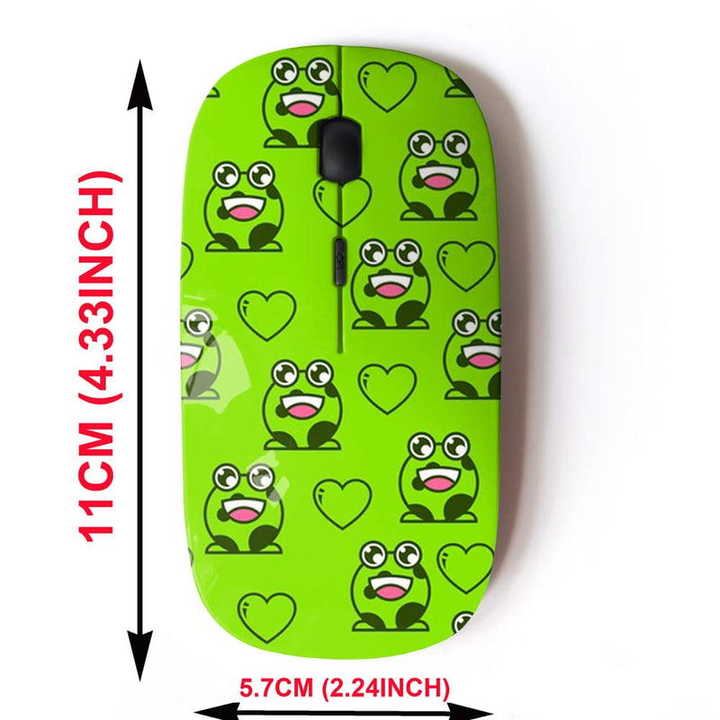 [Australia - AusPower] - 2.4G Wireless Mouse with Cute Pattern Design for All Laptops and Desktops with Nano Receiver - Cute Frog 