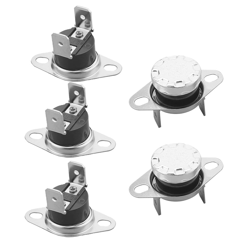 [Australia - AusPower] - Fielect 2Pcs KSD301 Thermostat 85ｰC/185ｰF Normally Closed N.C Snap Disc Temperature Switch for Microwave Oven Coffee Maker Smoker Bent Feet 