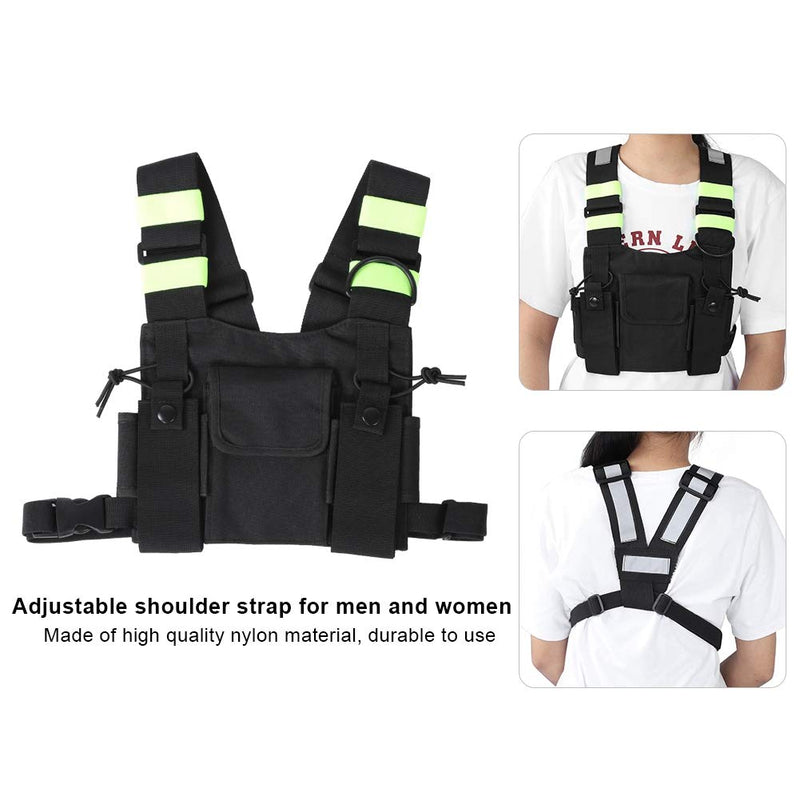 [Australia - AusPower] - Yellow Chest Harness Pack, Nylon Chest Harness Pouch for UV-5R/82/9R/XR 