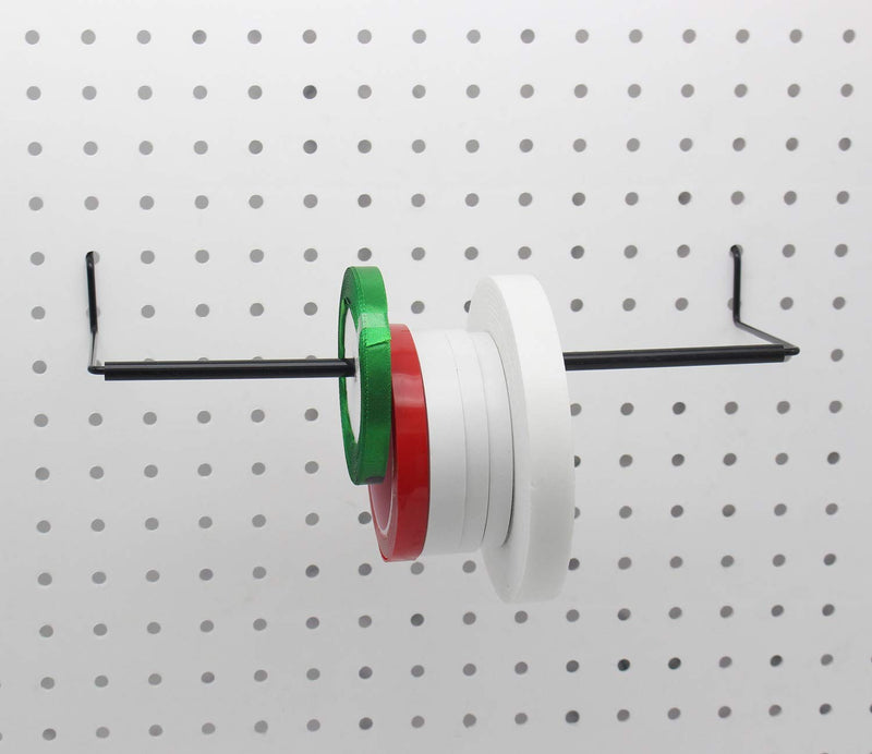 [Australia - AusPower] - Paper Towel Holder for Pegboard, Extendable, Fit Any Standard Pegboard, Pegboard Organization Accessory Hook for Workshop, Garage, Kitchen, Laundry Room, Bathroom 2 Packs, Black (2 PCS) 
