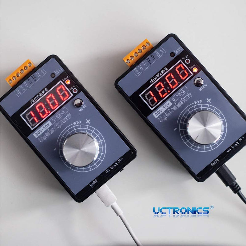 [Australia - AusPower] - UCTRONICS DC 0-10V 0/4-20mA Current Voltage Signal Generator, USB Power Supply Interface Analog Simulator for PLC and Panel Debugging, Device Testing, Frequency Converter, Flow Valve 