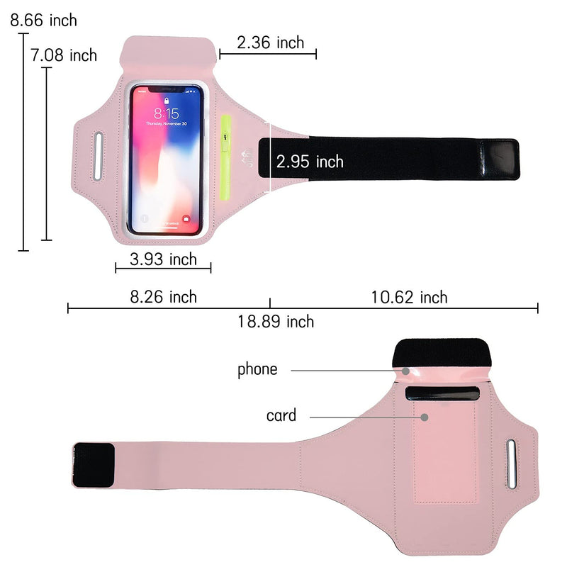 [Australia - AusPower] - Phone Holder for Running, Sports arm Bag, Running arm Bag, arm Strap That can Hold a Phone with an Extra Large Screen, Outdoor Travel arm Bag for Cycling. Pink 